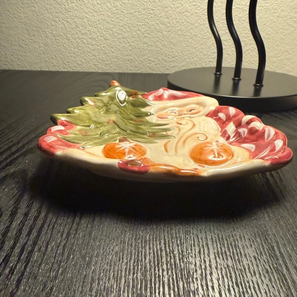 Hand Painted Santa Ceramic Plate by Target Home